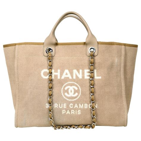 chanel cloth tote|chanel handbags tote beige.